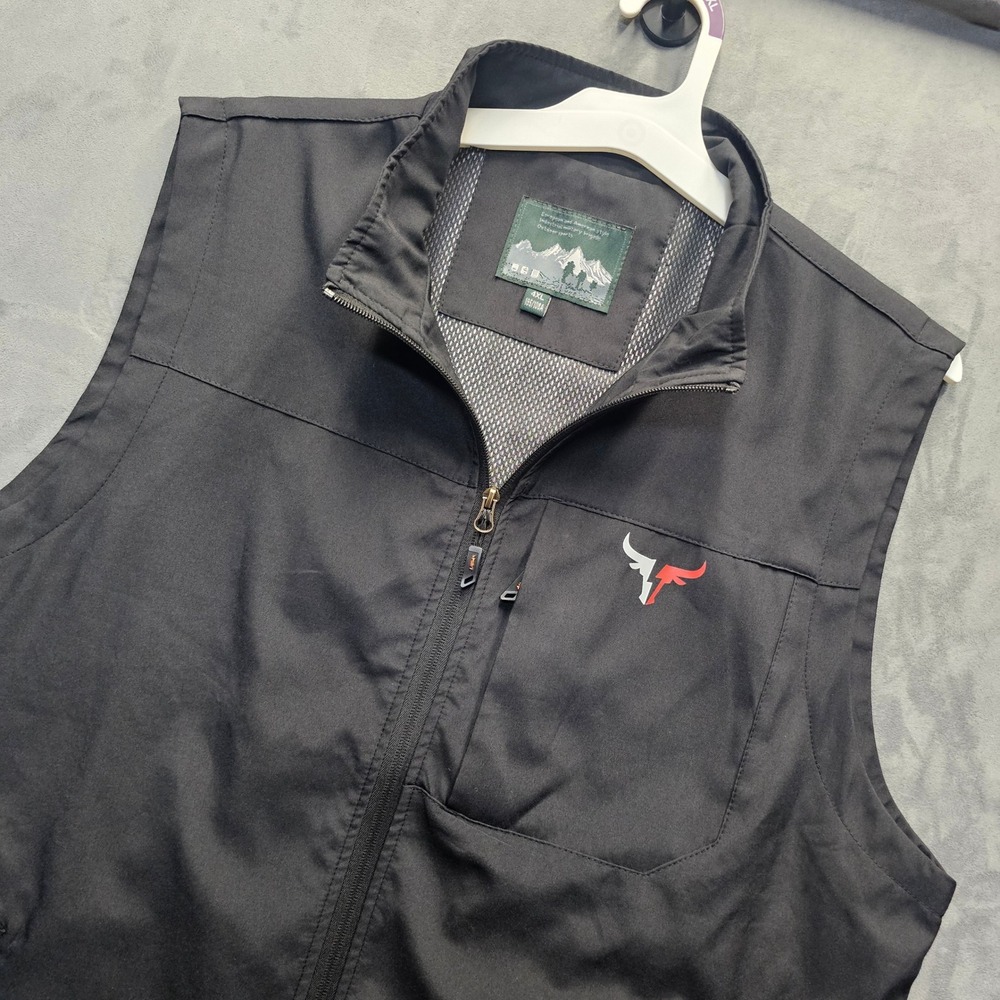 Industrial Military Brigade Men Black Utility Vest 4XL Outdoor Sports Mesh Lined